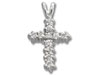 Silver CZ Cross Pendant