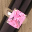 Silver Square Ring With Pink Cz