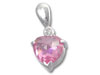 Pink Cz Heart Pendant