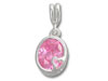 Silver Heart Pink Cz Pendant
