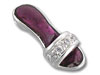Purple Enamel Pava Cubic Zirconia High Heel