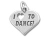 I Love To Dance Heart Charm