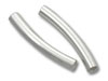 Plain Silver Tube Beads