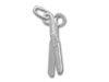 Silver Hollow Puffed Scissors Charm