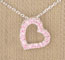 Pink Cz Pendant Necklace