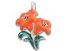 Sterling Silver Enamel Tulip Flower Charm