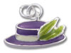 Purple and White Enamel Hat