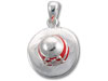 Sterling Silver Hat with Red Band