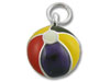 Sterling Silver Enamel Beach Ball Charm