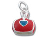 Enamel Purse with Heart Stone Charm
