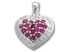 Red Cz Heart Pendant