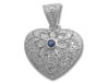 Sterling Pava Cz Heart Pendant