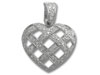 Pava Cz Silver Heart Pendant