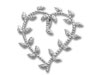 Silver CZ Heart Vine Pendant