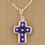 Stars Inside Blue Cross Pendant