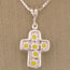 Yellow Daisy Cross Pendant