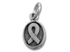2-Sided Oval Awareness Ribbon Charm