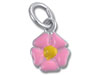 Sterling Silver Pink and Yellow Enamel Flower
