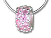 Pink Silver Spacer Bead
