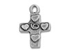 Silver Love in Cross Charm
