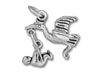 Stork with Baby Charm