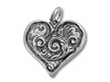 Sterling Silver Design Heart Charm