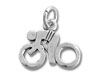 Sterling Silver Flat Biker Charm