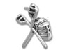 Sterling Silver Lacrosse Gear Charm