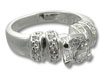 Silver CZ Wedding Ring