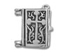 Sterling Silver Openable Bible with Virgin Mary Inside Charm