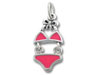 Sterling Silver, Enamel Pink Bikini Charm