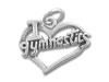 I Love Gymnastics Heart Charm