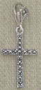 Marcasite CZ Cross Pendant