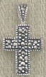 Small Marcasite Cross Pendant