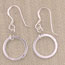 Silver Round Earrings