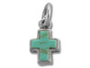 Sterling Silver Stone Cross Charm