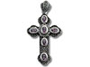 Marcasite Amethyst CZ Cross Pendant