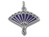 Purple Enamel Hand Fan