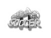 Sterling Silver Soccer Slider Charm