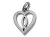 Religious Fish Heart Charm
