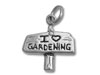 I Love Gardening Sign Charm