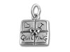 Sterling Silver I Love Quilting Charm