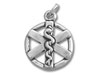 Silver Round Medical ID Charm