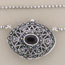 Garnet Purse Marcasite Necklace