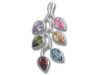 Multi CZ Leaf Pendant