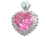 Pink CZ Heart Pendant