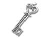 Large Heart Key Charm