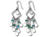 Diamond Turquoise Dangle Earrings