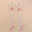 Pink CZ Dangle Earrings
