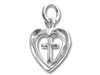 Shiny Cross Heart Charm